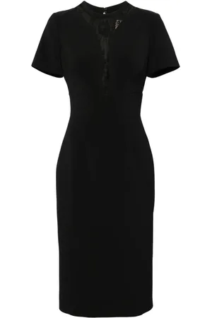 Elie saab Vestido midi con paneles de encaje