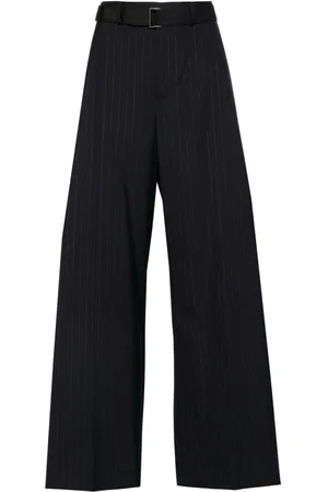 SACAI Pantalones anchos con tiro alto