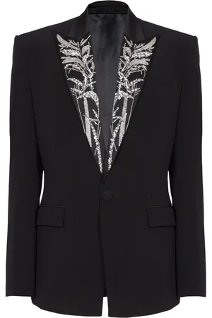 Balmain Blazer con bordado de bambú