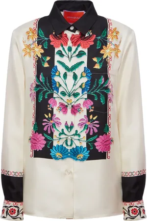 La DoubleJ Camisa Boy con bordado floral