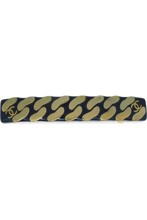 CHANEL Broche para el cabello con estampado CC 1997