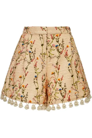 La DoubleJ Shorts Playa con bordado floral