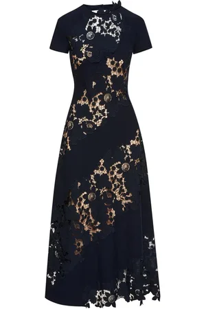 Oscar de la Renta Vestido midi Mixed Botanical