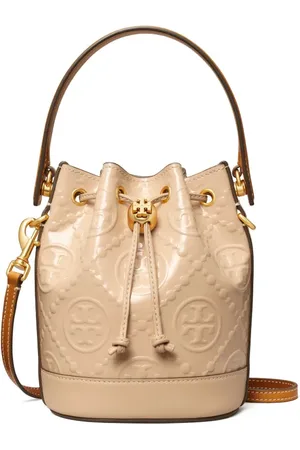 Tory Burch Bolsa bucket mini con monograma T