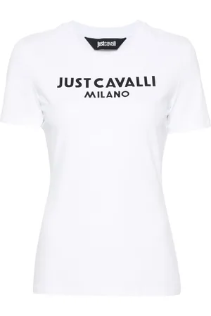 Roberto Cavalli Playera con logo estampado