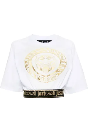 Roberto Cavalli Playera con cabeza de tigre