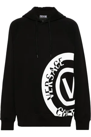 VERSACE Hoodie con logo bordado