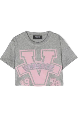 VERSACE Playera corta con logo estampado