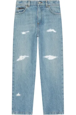 Dolce & Gabbana Jeans con efecto envejecido y placa del logo
