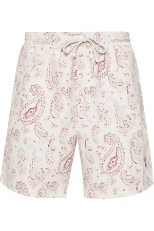 Brunello Cucinelli Shorts de playa con estampado de cachemira