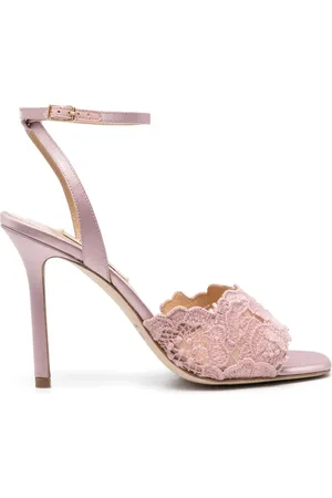 Arteana Sandalias con encaje floral y tacón de 105mm