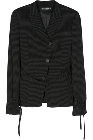 OTTOLINGER Blazer asimétrico con rayas diplomáticas estampadas