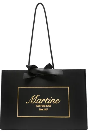 MARTINE ROSE Tote con logo en relieve