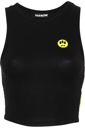 BARROW Top corto con logo estampado