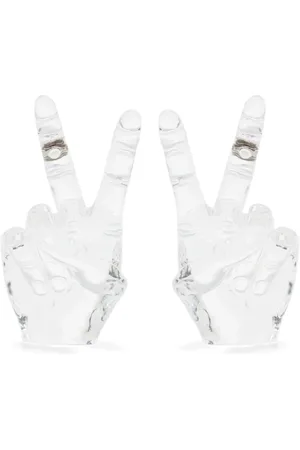 Y / PROJECT Aretes Peaceen forma de mano