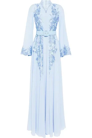 Saiid Kobeisy Vestido estilo caftán con bordado floral