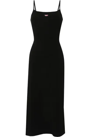 Diesel Vestido midi con parche del logo