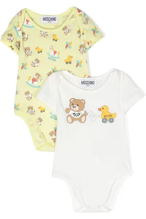 Moschino Pack de dos bodies con logo estampado