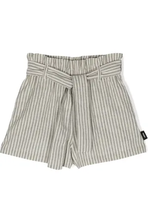 Aspesi Shorts de tiro alto a rayas