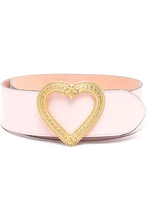 Moschino Cinturón ancho con hebilla de corazón