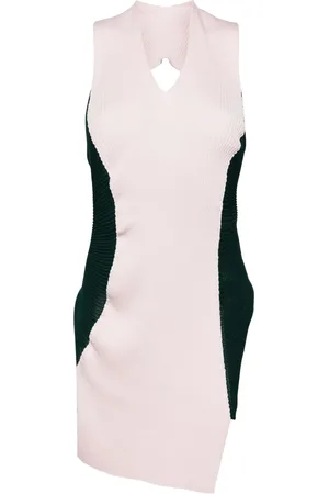 Issey Miyake Asymmetric ribbed-knit top