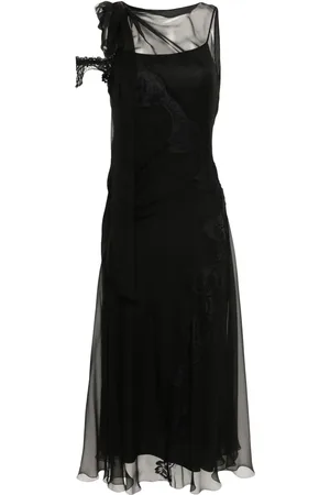 Alberta Ferretti Vestido midi transparente