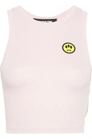 BARROW Top corto con logo estampado