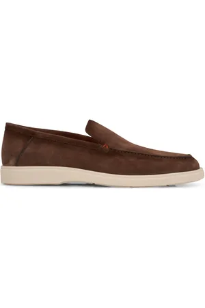 santoni Mocasines de gamuza con puntera de almendra