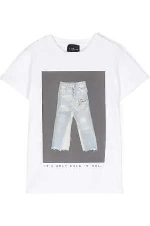 John Richmond Playera con estampado de jeans
