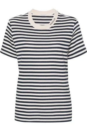Moncler Playera de tejido calado con rayas