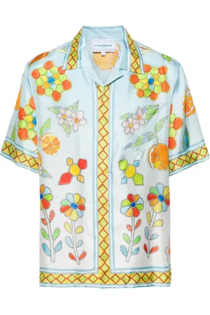 Casablanca Camisa de seda Yoruba Flowers