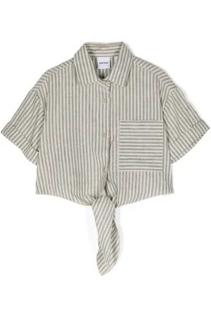 Aspesi Camisa corta con rayas estampadas
