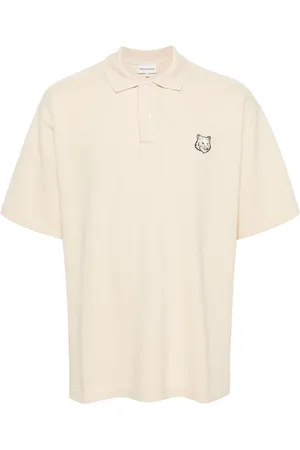 Maison Kitsuné Playera tipo polo con parche Fox
