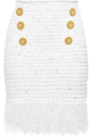 Balmain Falda con seis botones