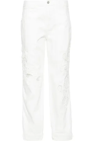 ERMANNO SCERVINO Pantalones con detalles de encaje macremé