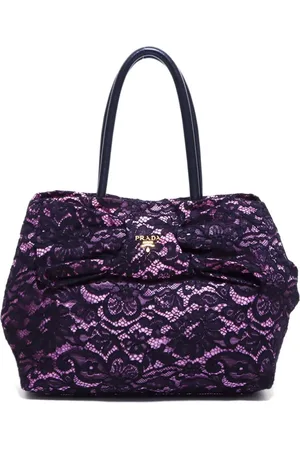Prada Tote de encaje con detalle de moño