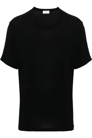 Saint Laurent Playera con cuello redondo