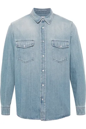 Saint Laurent Camisa de mezclilla con cierres de presión