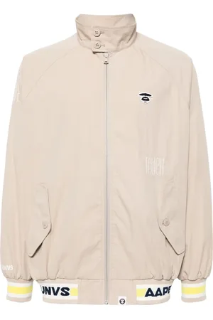A Bathing Ape Chamarra bomber con aplique del logo