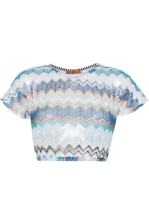 Missoni Playera corta con tejido en zigzag