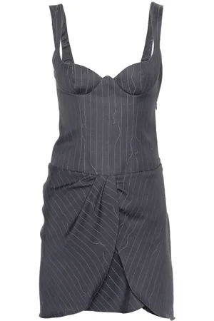 OFF-WHITE Vestido corto Pinstripe Twist