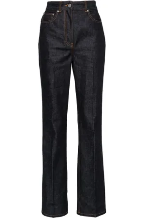 Salvatore Ferragamo Jeans anchos con tiro alto