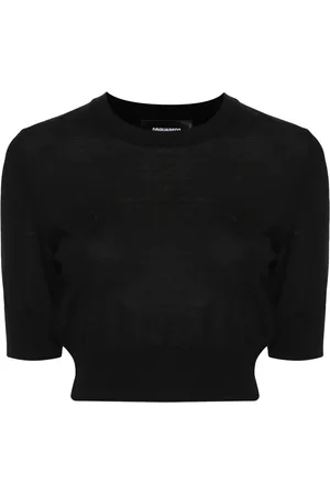 Dsquared2 Suéter corto con logo bordado