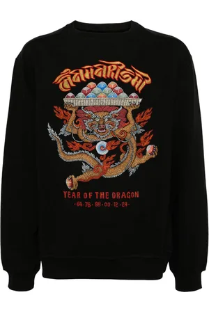 Maharishi Sudadera con motivo Abundance Dragon