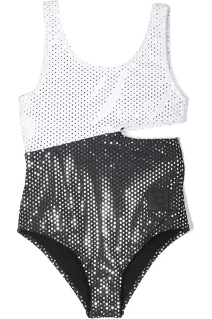 Balmain Traje de baño con lunares estampados