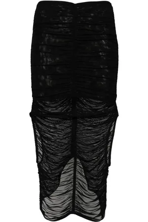 MUGLER Falda midi drapeada