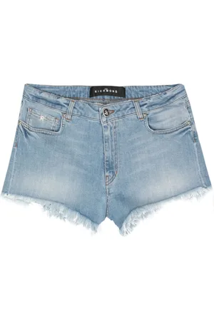 John Richmond Shorts de mezclilla con logo estampado