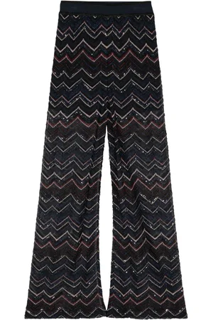 Missoni Pantalones acampanados y bordados con lentejuelas