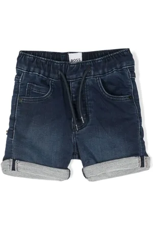 HUGO BOSS Shorts de mezclilla con logo bordado