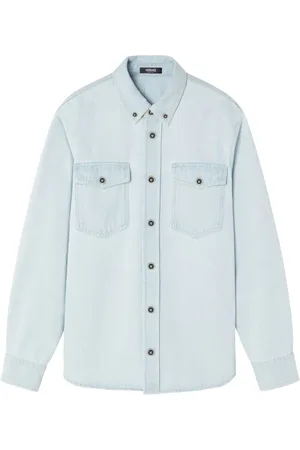 VERSACE Camisa de mezclilla con botones Medusa